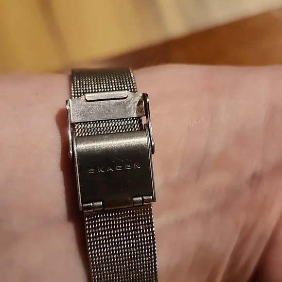 Skagen Asta Stainless Steel Mesh Watch w/Rose Face Date skagen-watch-skw2051-52.jpg main image 3